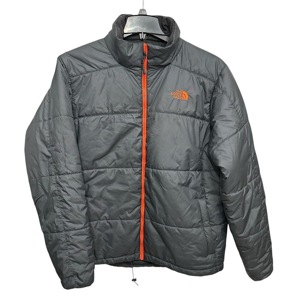 The North Face Puffer Jacket Mens Large Grey Polyester Fill Quilted Gorpcore